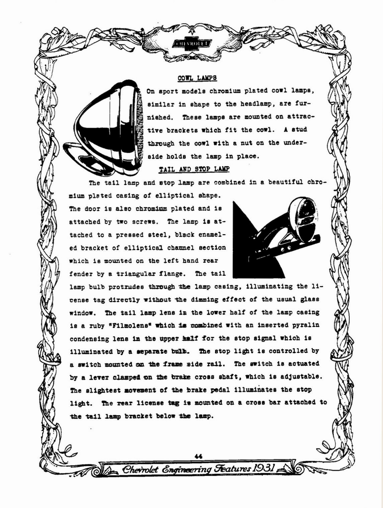 1931 Chevrolet Engineering Features Page 62